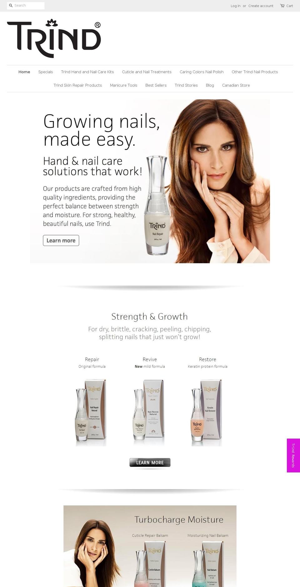 trindstore.com shopify website screenshot