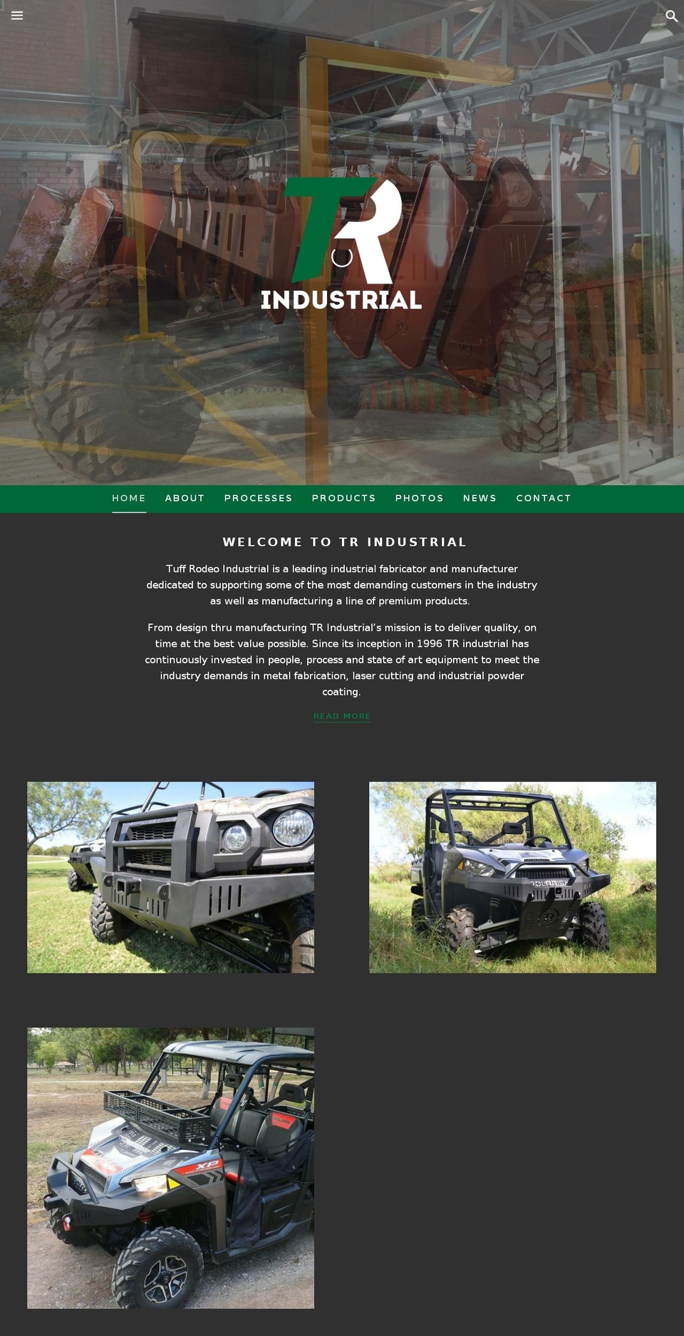 trindustrial.net shopify website screenshot