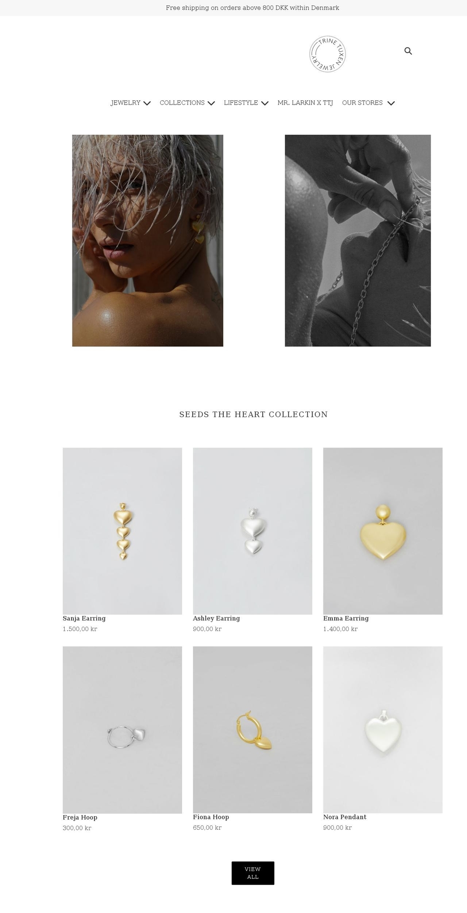 trinetuxenjewelry.com shopify website screenshot