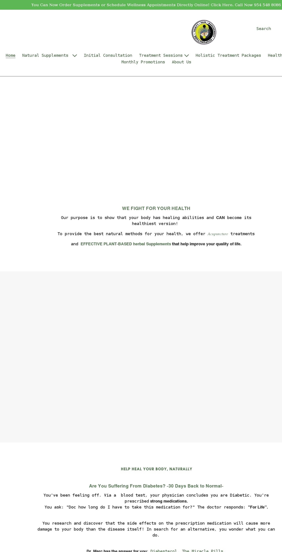 trinity-naturalhealth.com shopify website screenshot