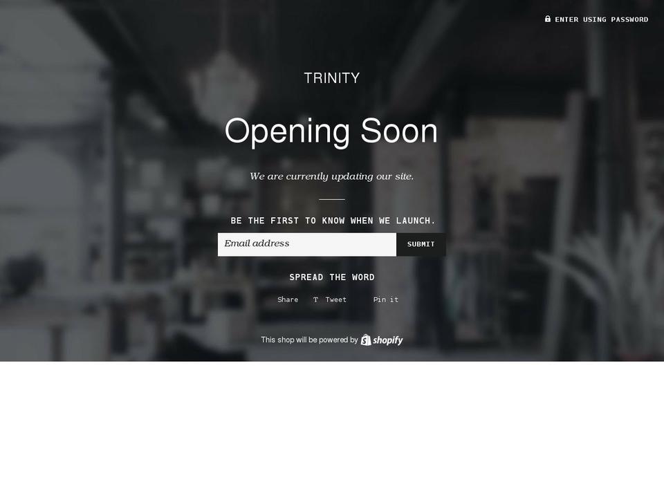 trinityapparel.com shopify website screenshot