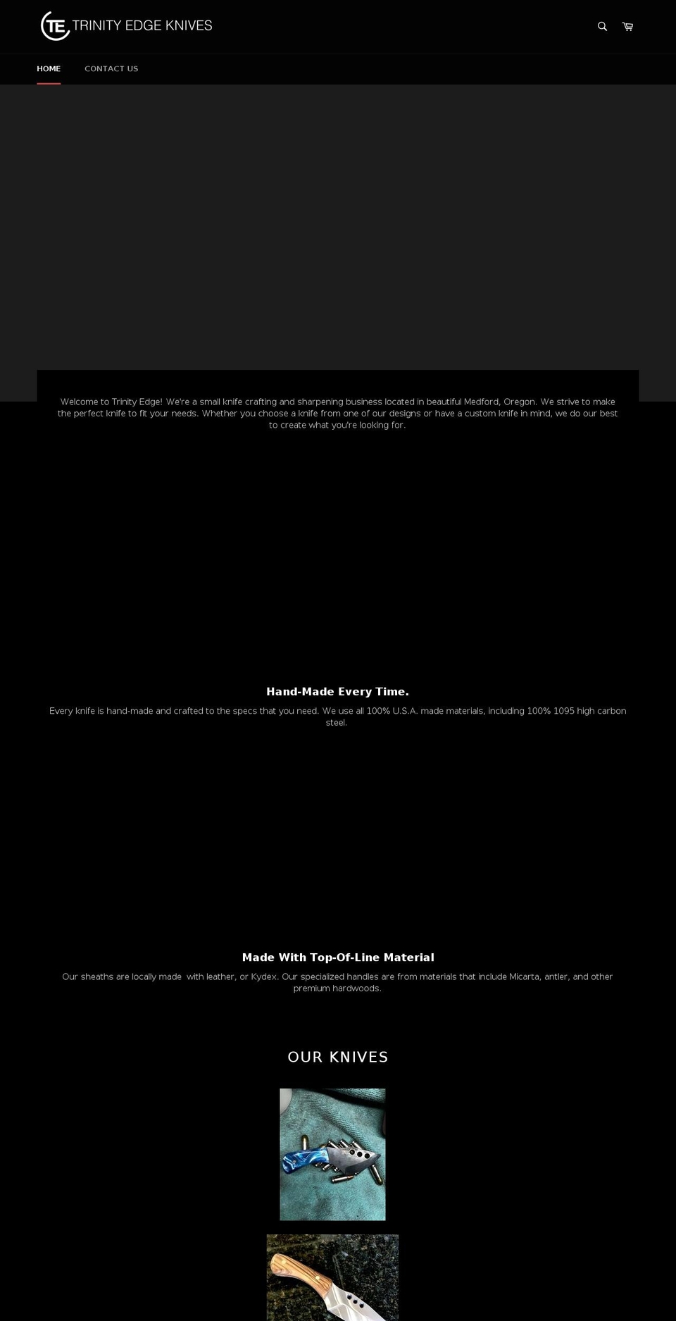trinityedge.com — Shopify storefront screenshot