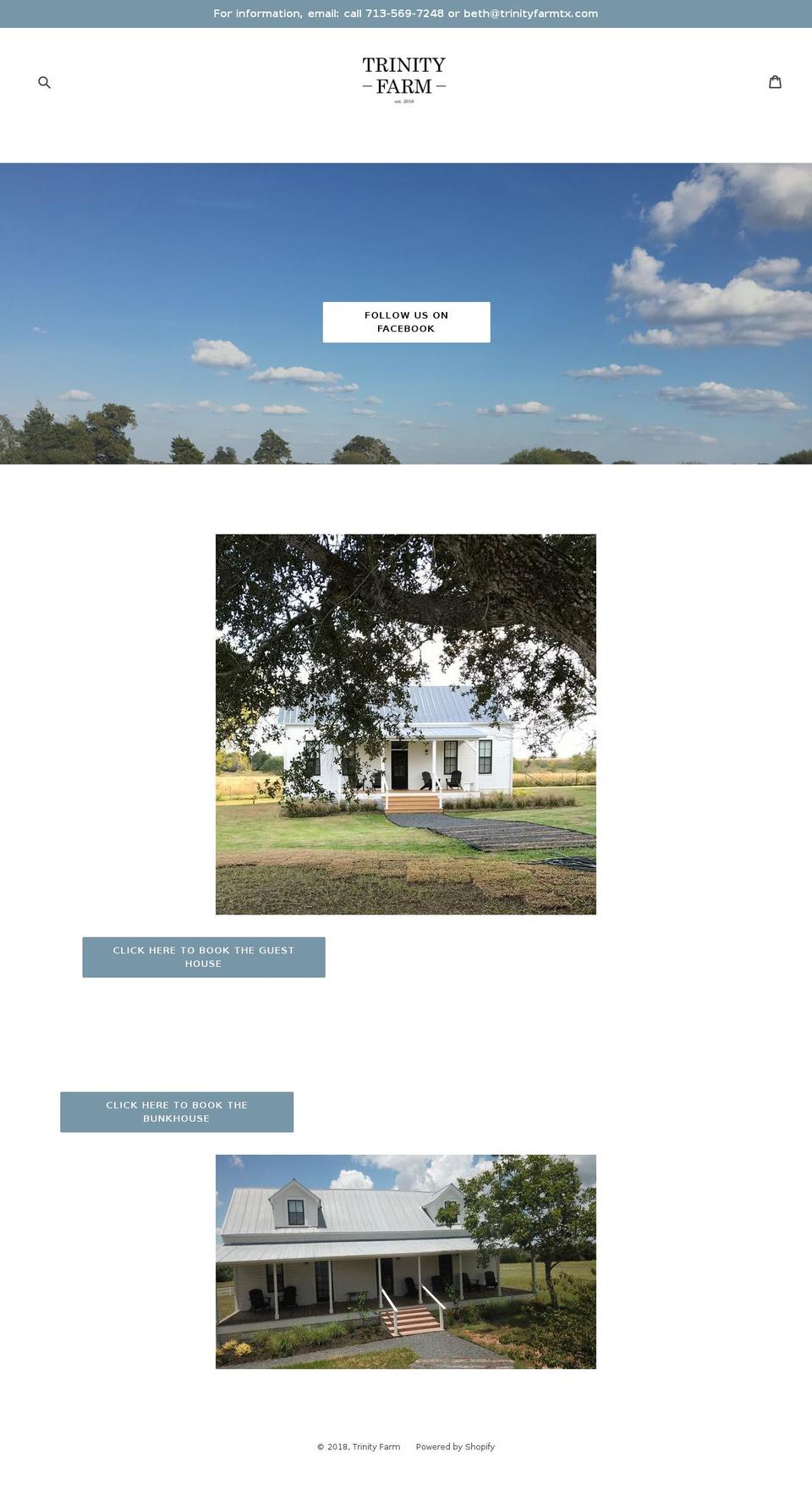 trinityfarmtx.com shopify website screenshot