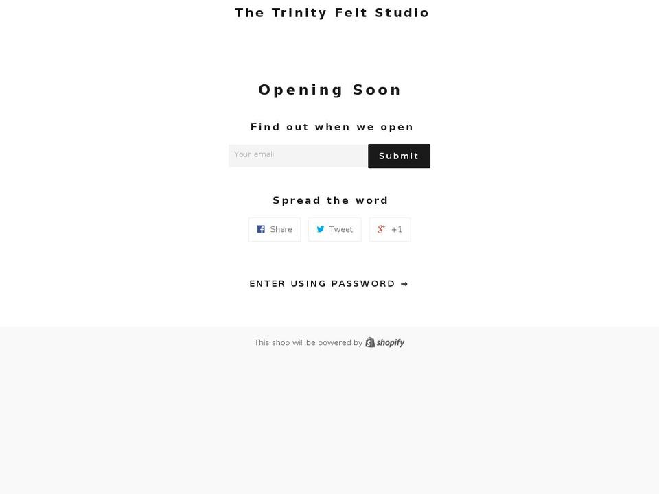 trinityfiberartsstudio.com shopify website screenshot