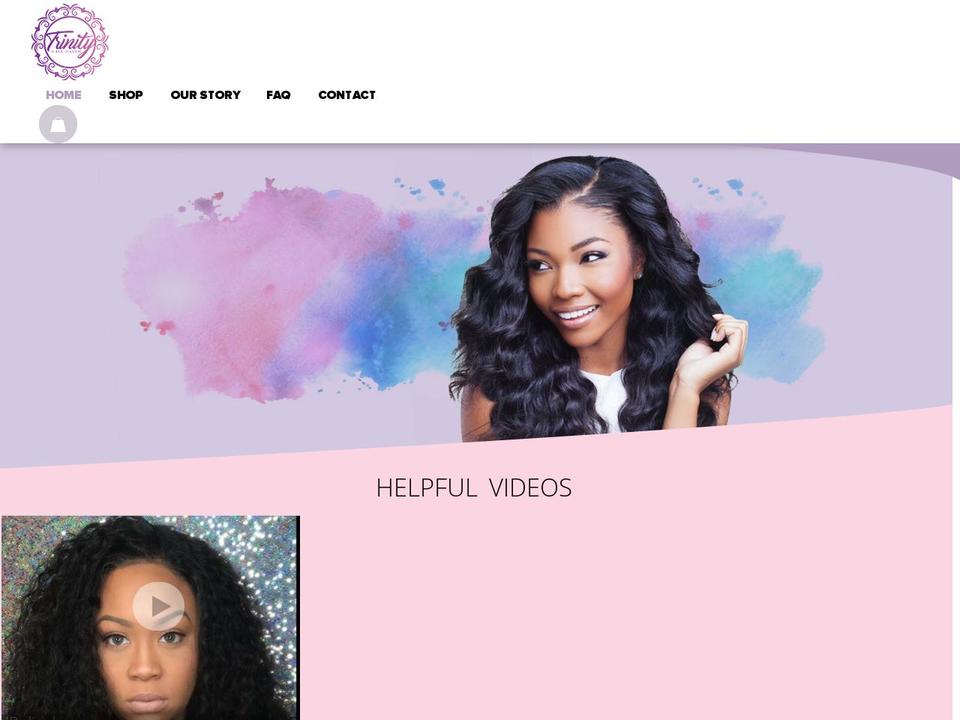 trinityhairhaven.com shopify website screenshot