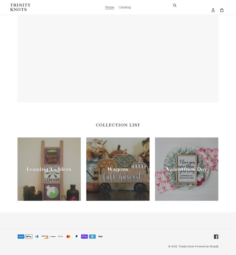 trinityknots.com shopify website screenshot
