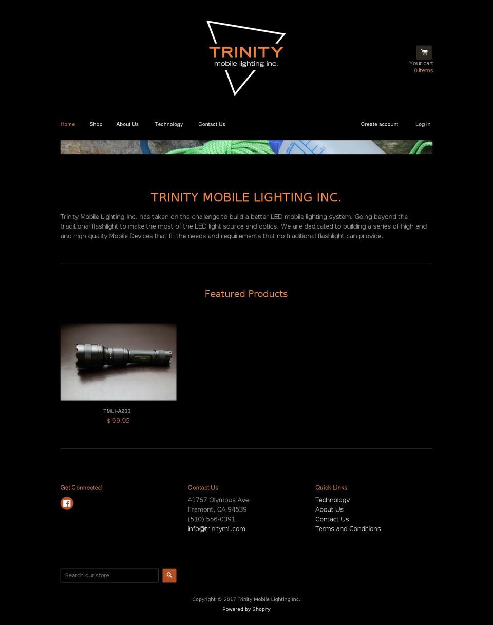 React Shopify theme site example trinitymli.com