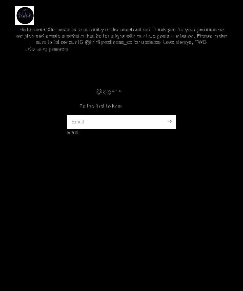 trinitywellnessco.com shopify website screenshot