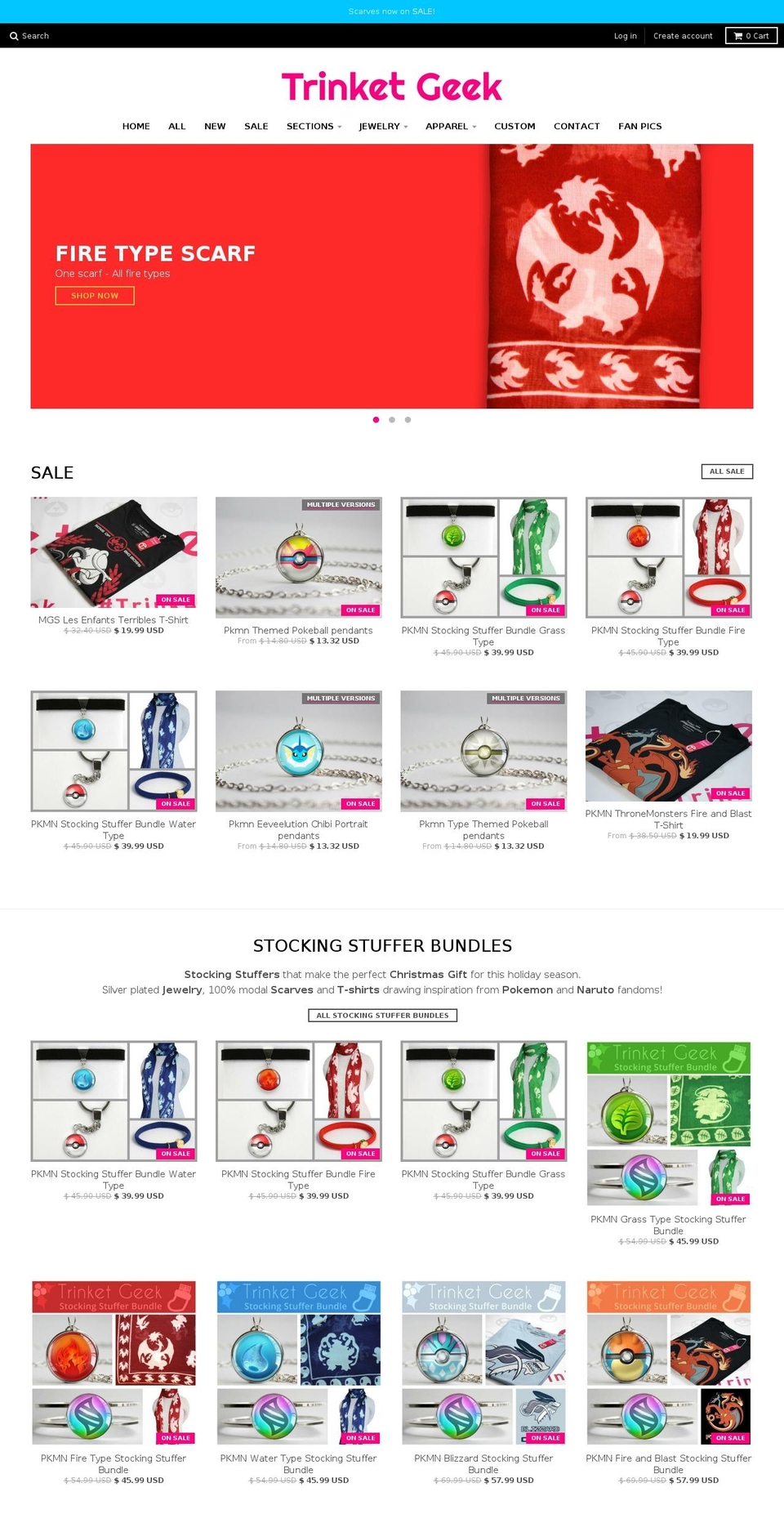 trinketgeek.com shopify website screenshot