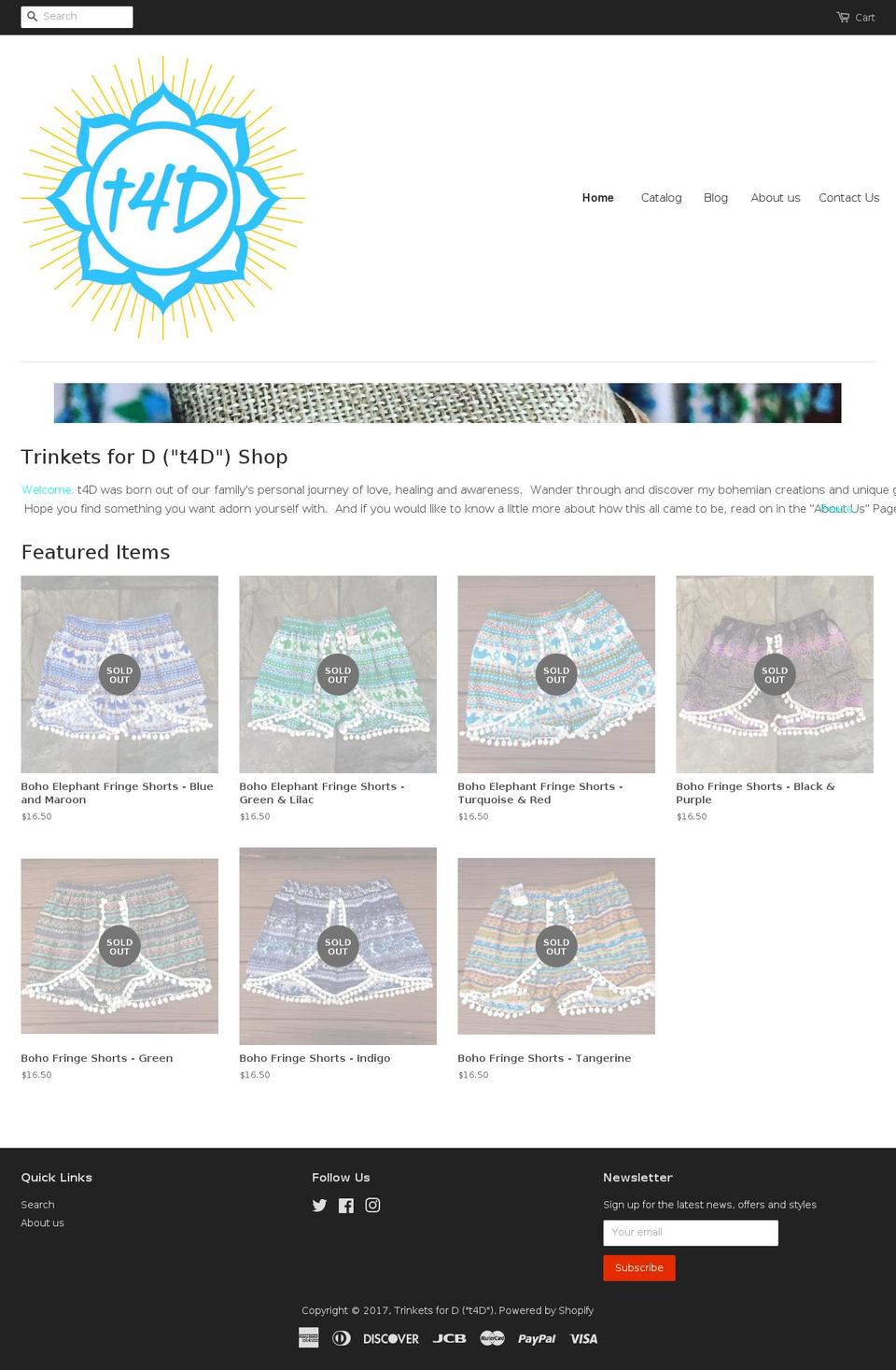 trinketsford.com shopify website screenshot