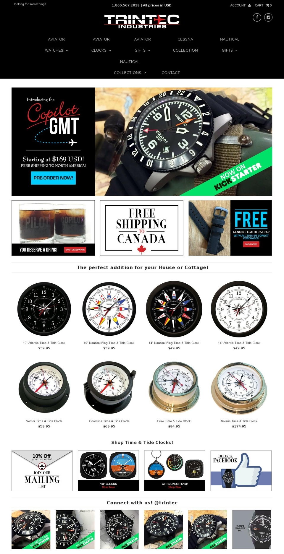 trintecwatches.com shopify website screenshot