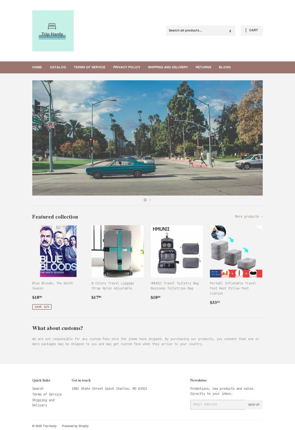 trip-hardy.myshopify.com shopify website screenshot