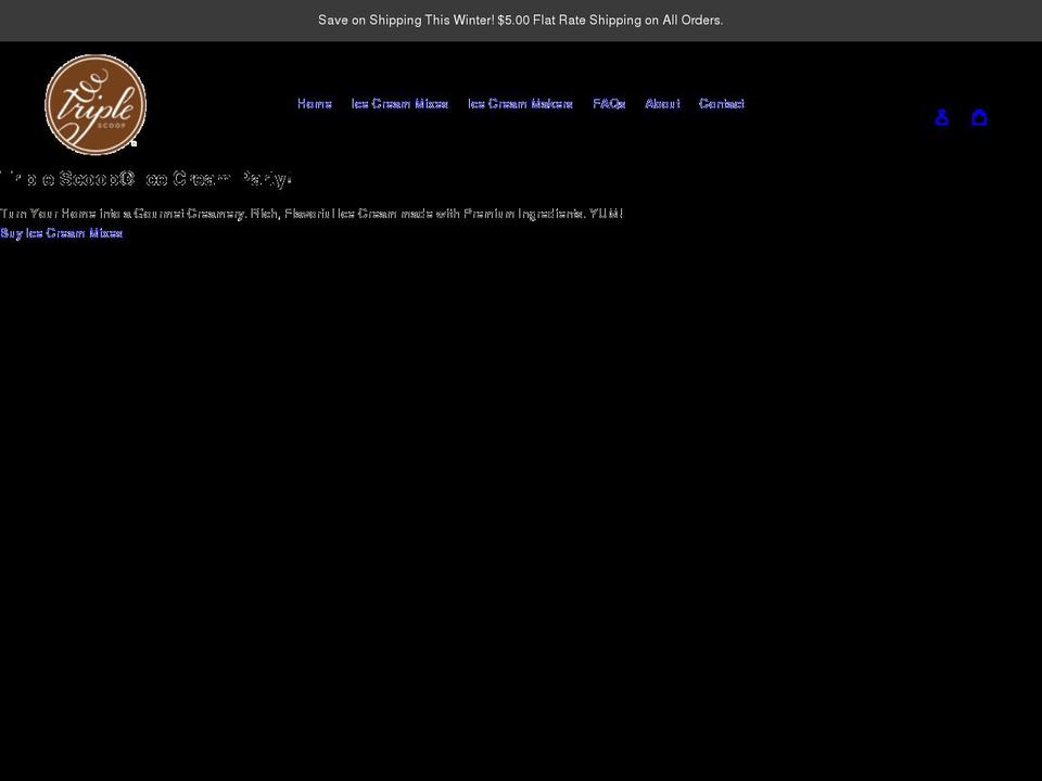 triple-scoop.com shopify website screenshot