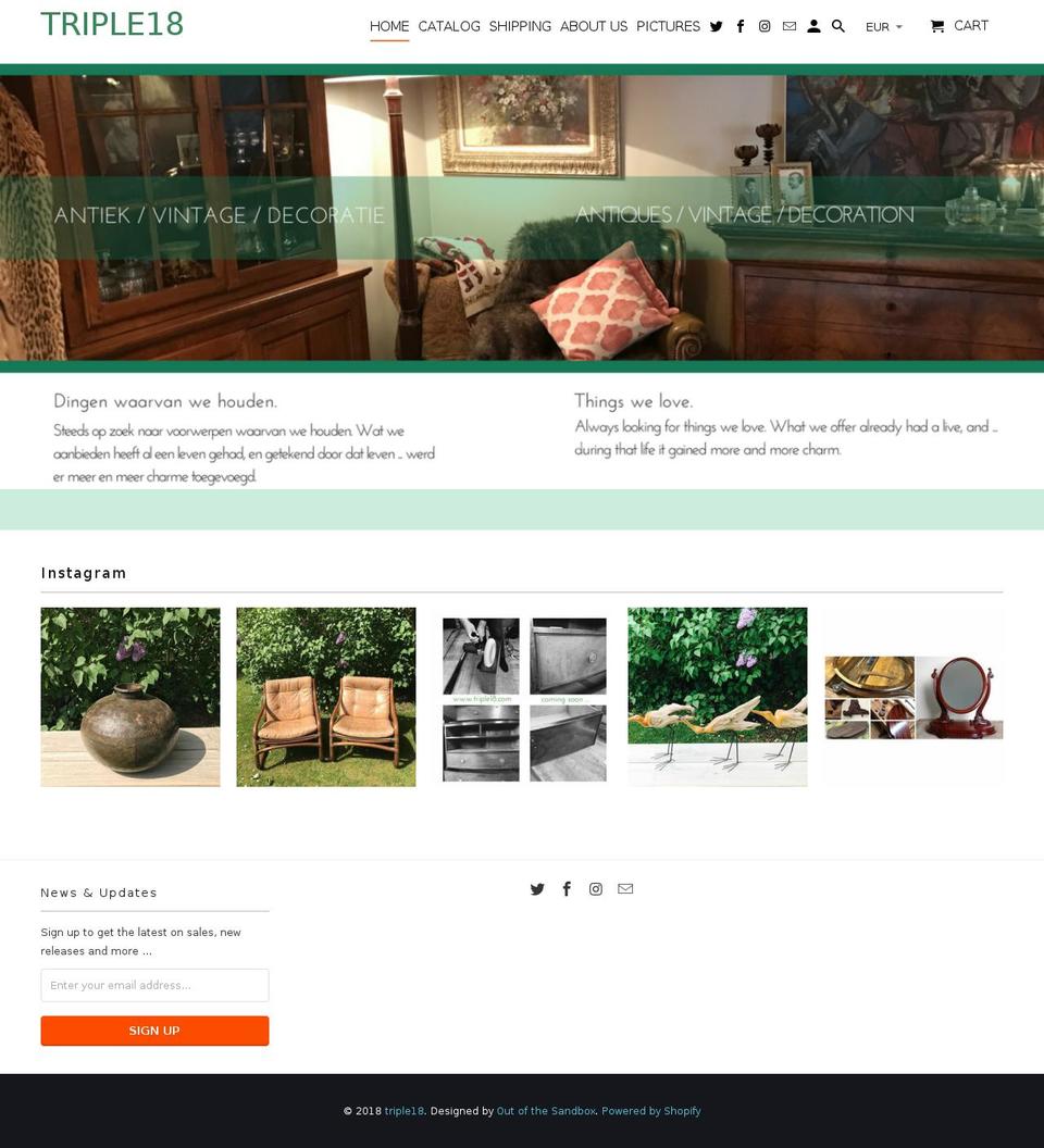triple18.com — Shopify storefront screenshot