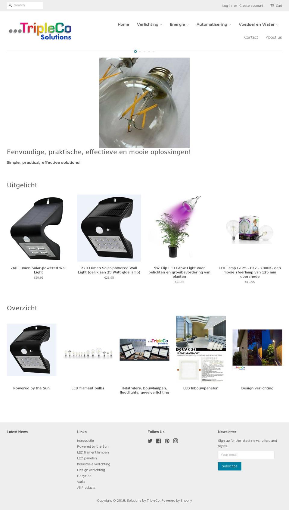 tripleco-solutions.com — Shopify storefront screenshot