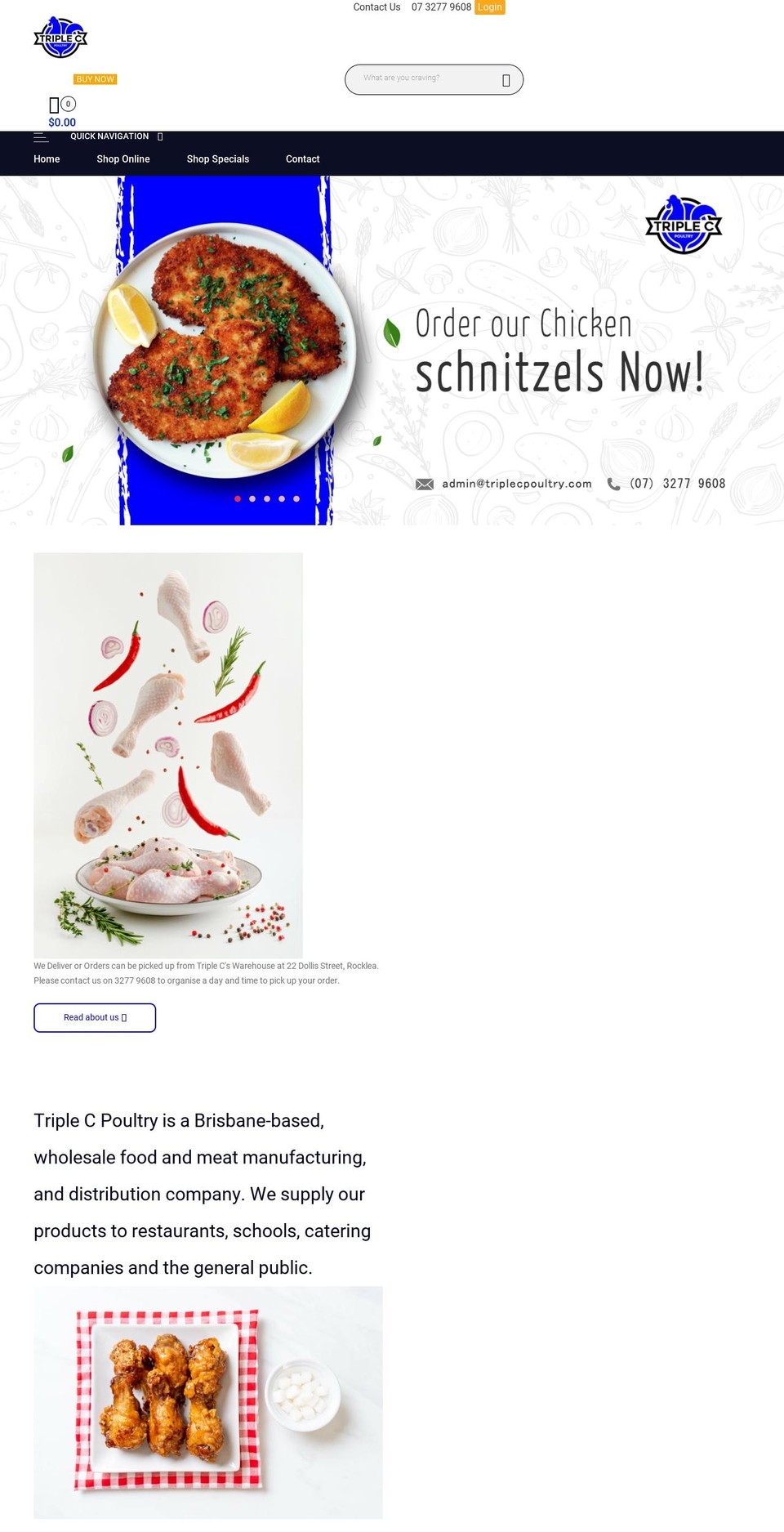 triplecpoultry.com.au shopify website screenshot