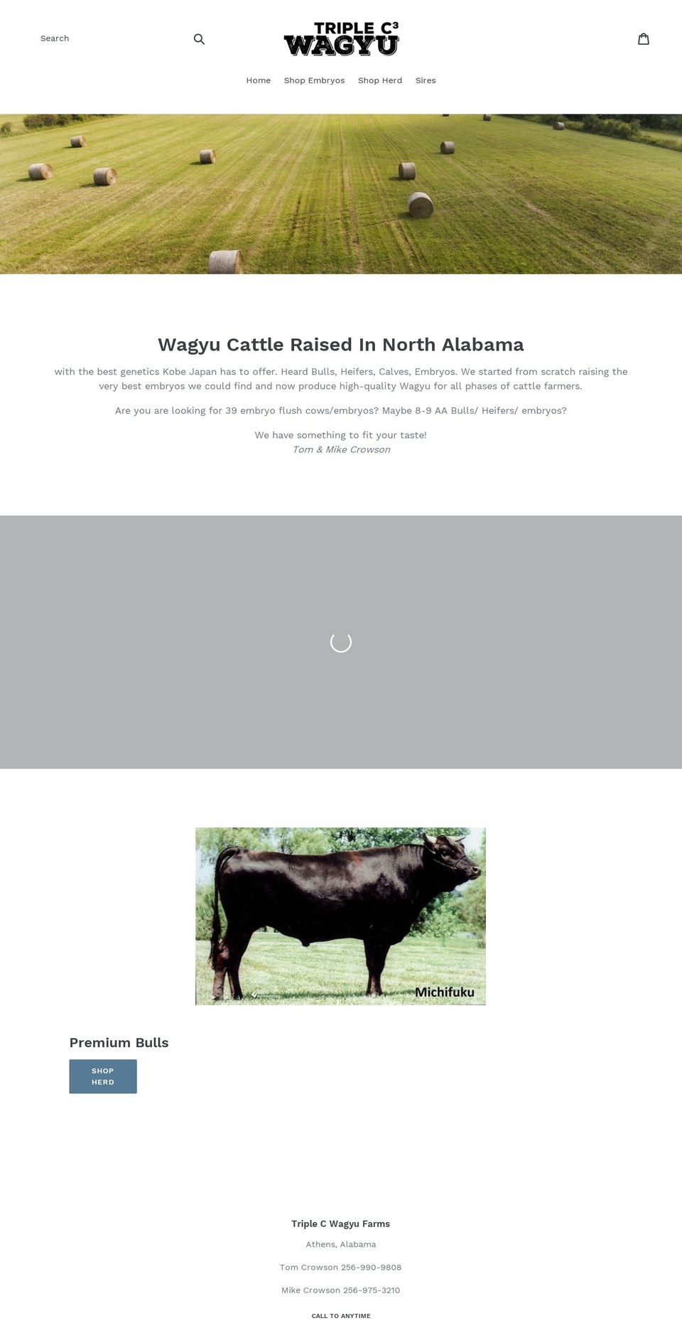 triplecwagyu.com shopify website screenshot