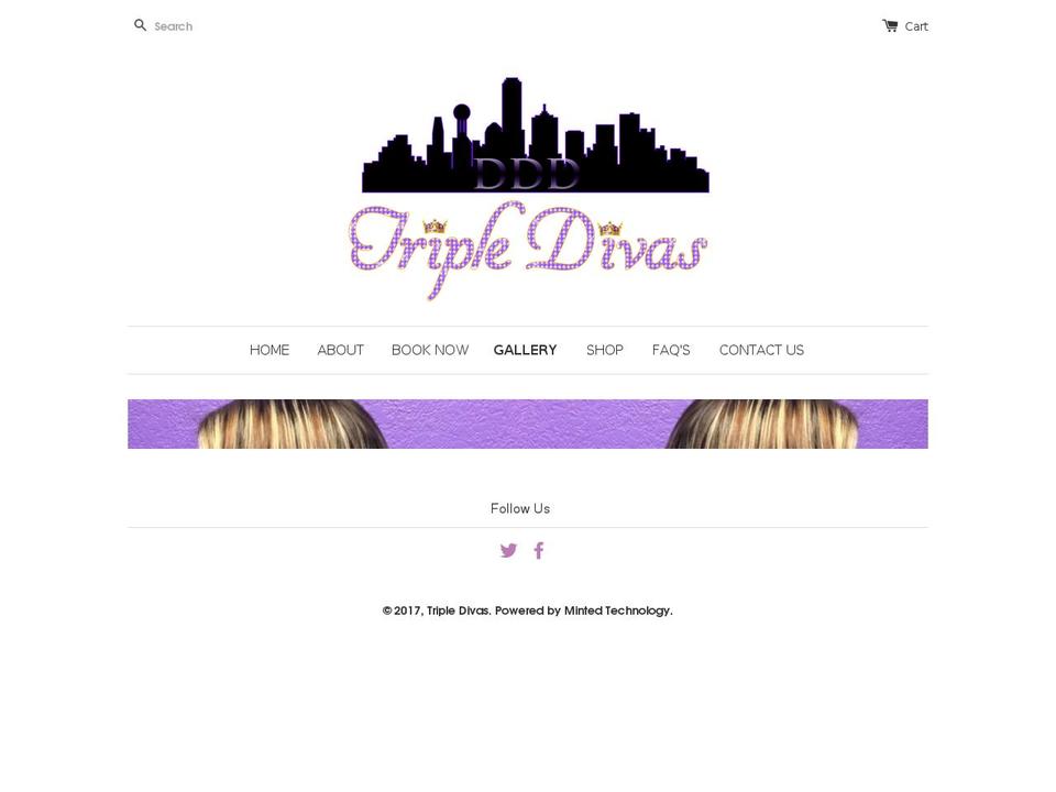 tripledddivas.com shopify website screenshot