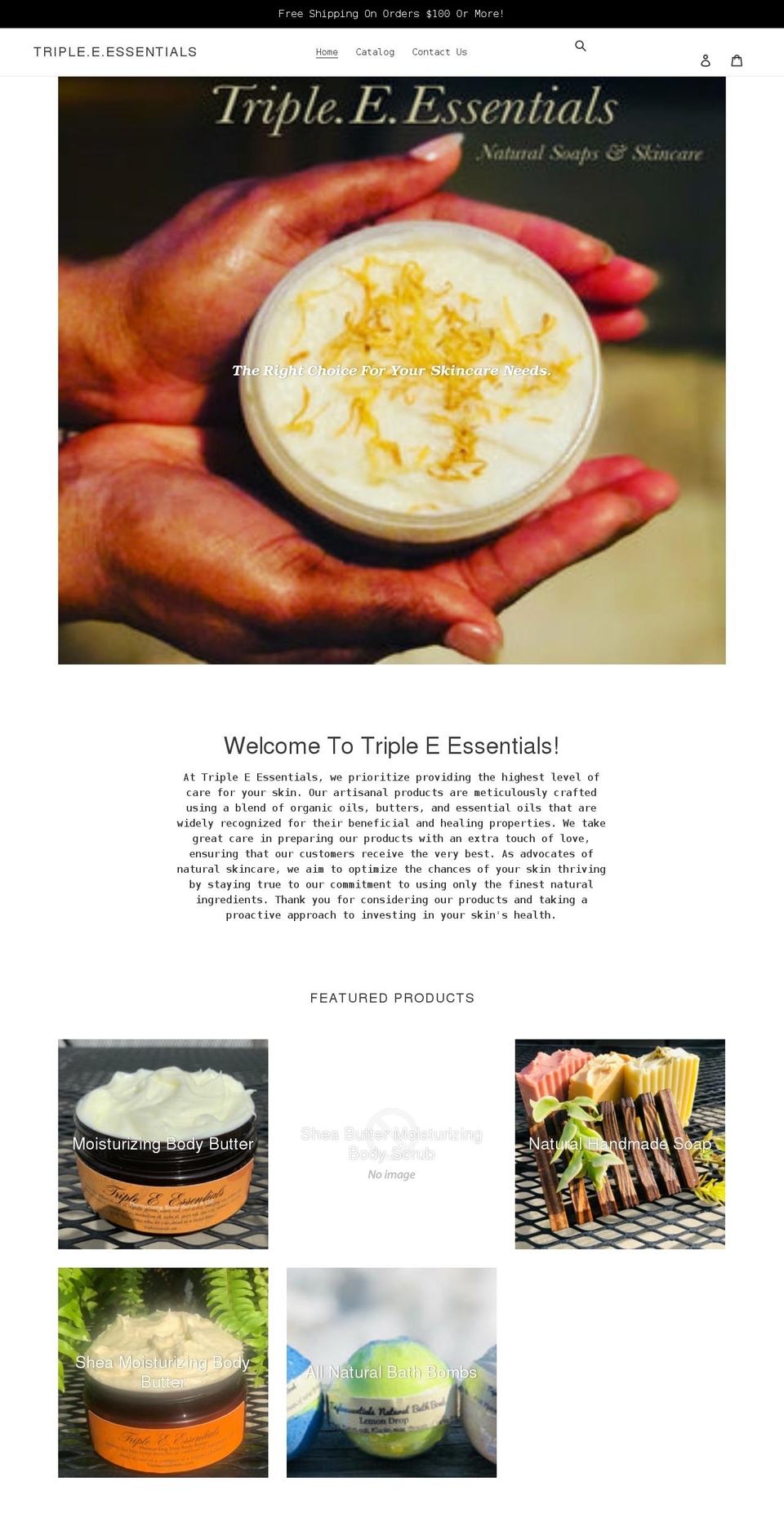 tripleeessentials.com shopify website screenshot