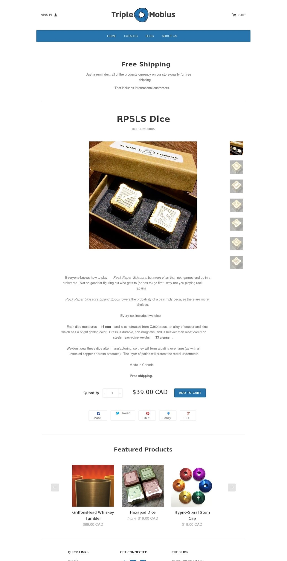 triplemobius.com shopify website screenshot