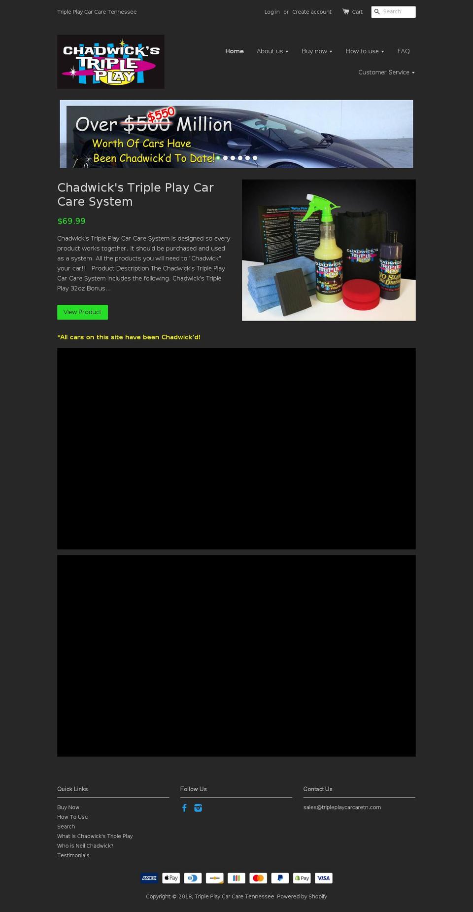 tripleplaycarcaretn.com shopify website screenshot