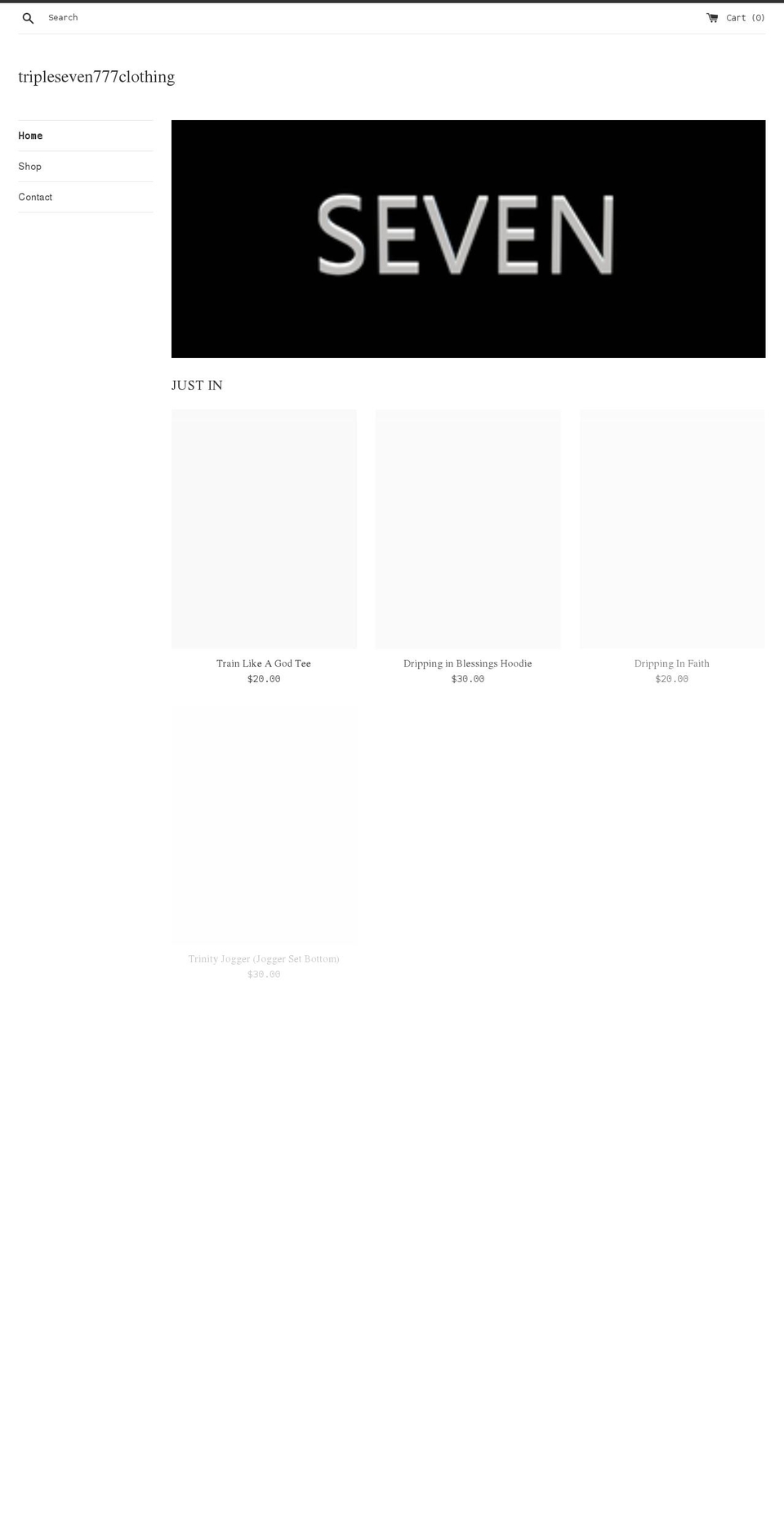 tripleseven777.com shopify website screenshot