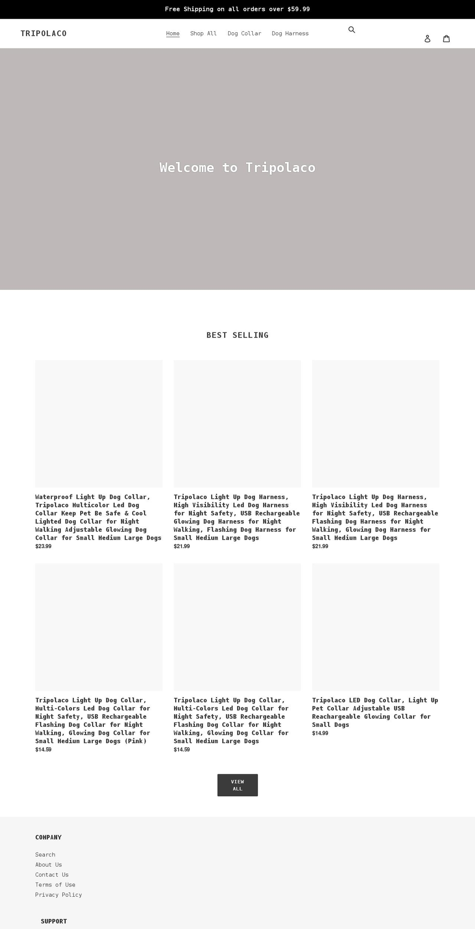 tripolaco.com shopify website screenshot