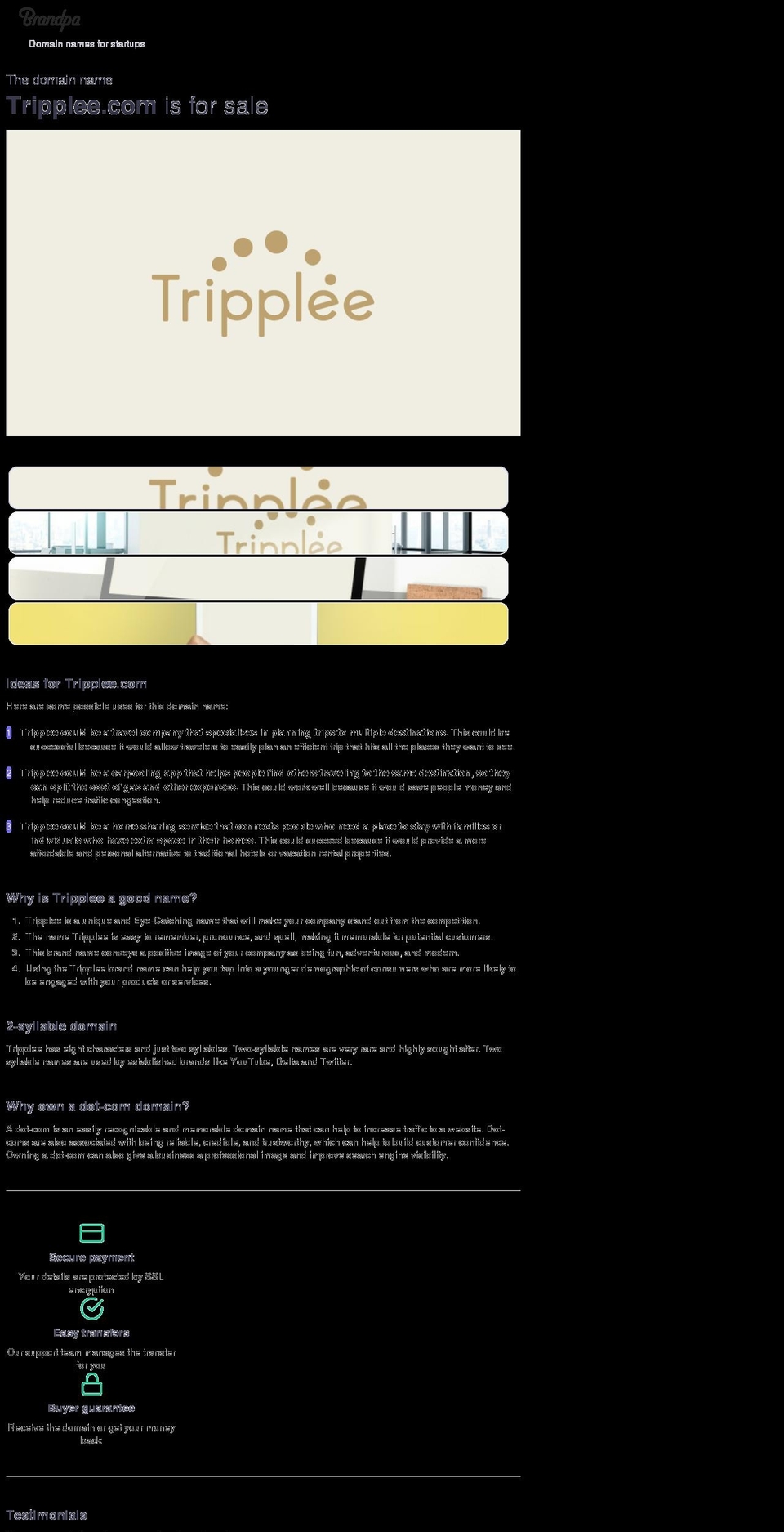 tripplee.com — Shopify storefront screenshot