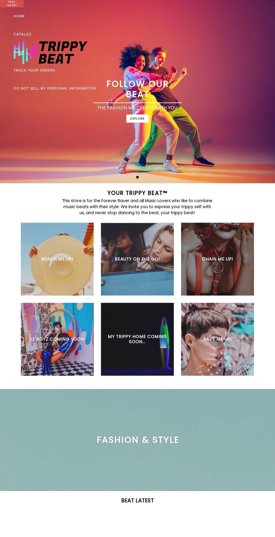 NoumanCodex Shopify theme site example trippybeat.com