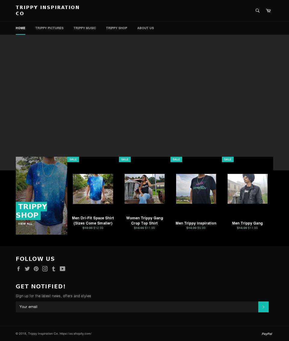 trippyinspiration.com — Shopify storefront screenshot
