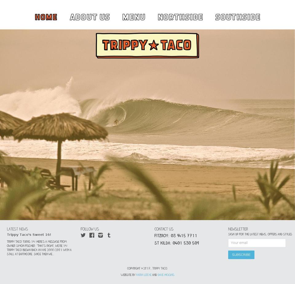 trippytaco.com.au shopify website screenshot