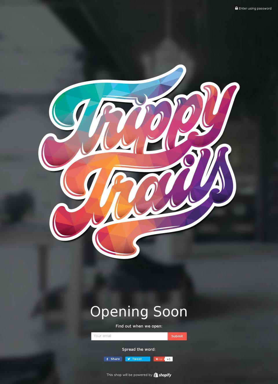 trippytrails.com shopify website screenshot