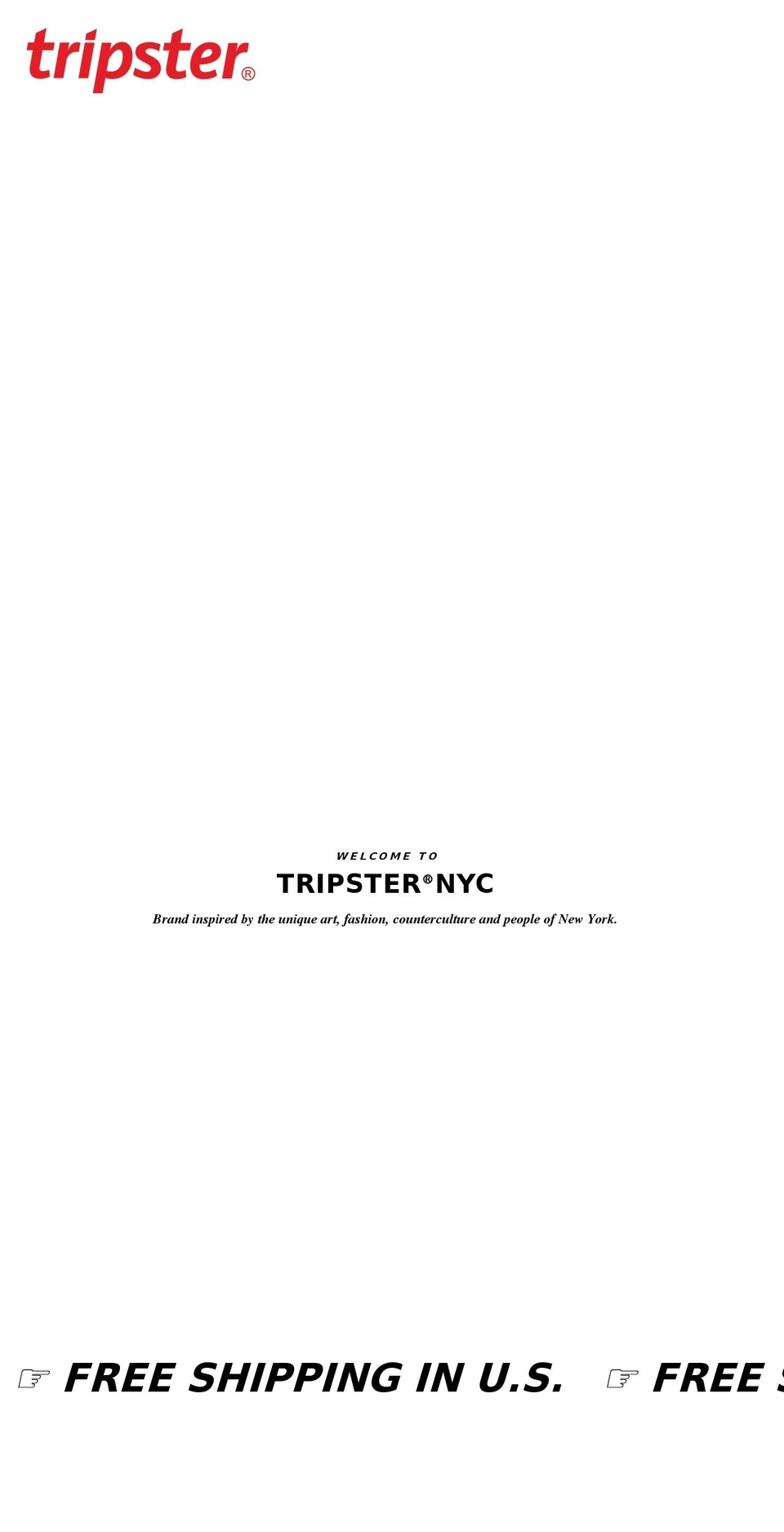 tripster.nyc shopify website screenshot