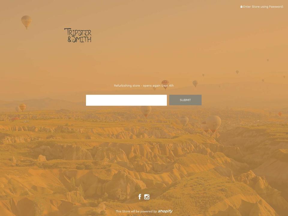 tripsterandsmith.co.uk shopify website screenshot