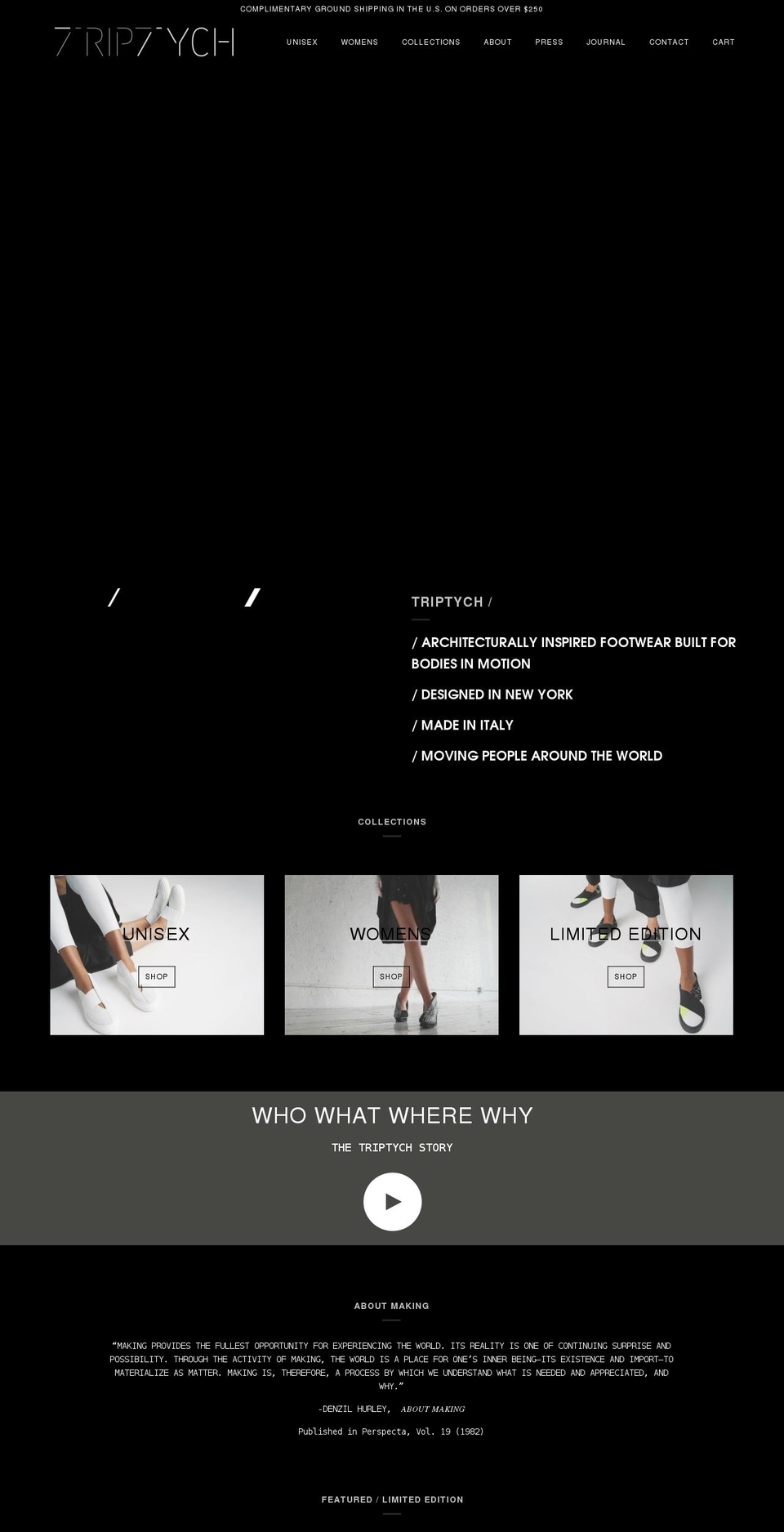 triptychny.com shopify website screenshot