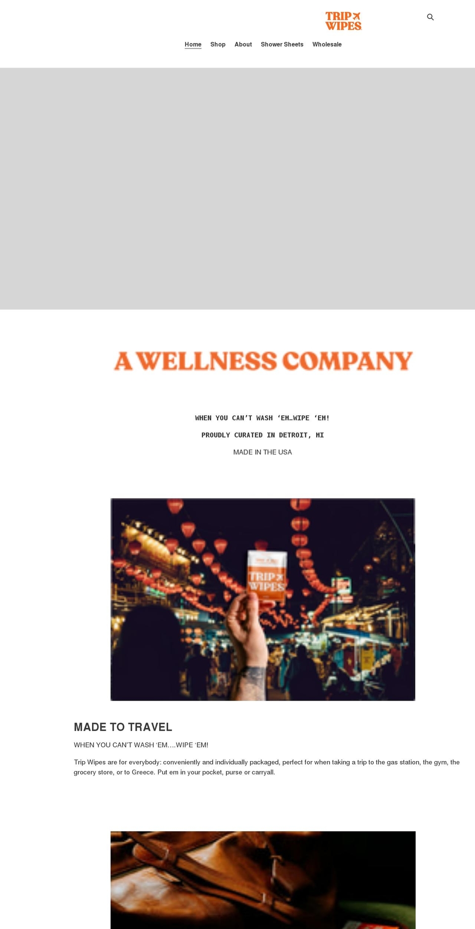 tripwipes.com shopify website screenshot