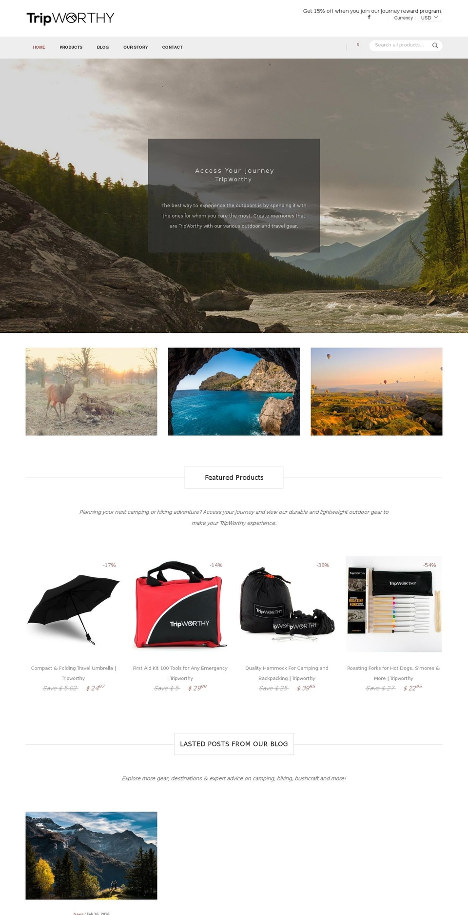 tripworthy.net shopify website screenshot