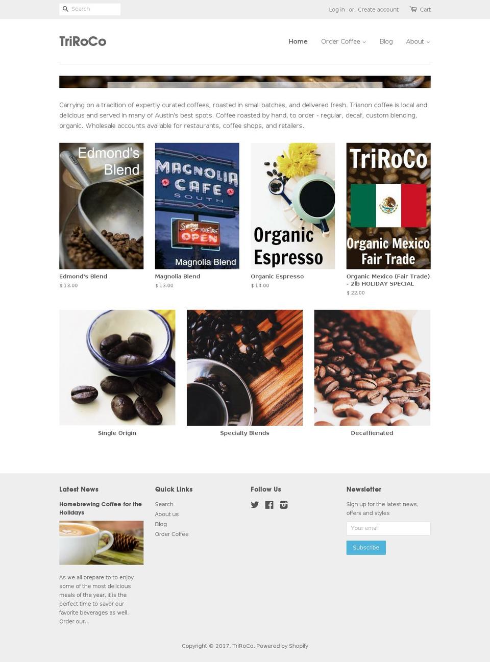 triro.co shopify website screenshot