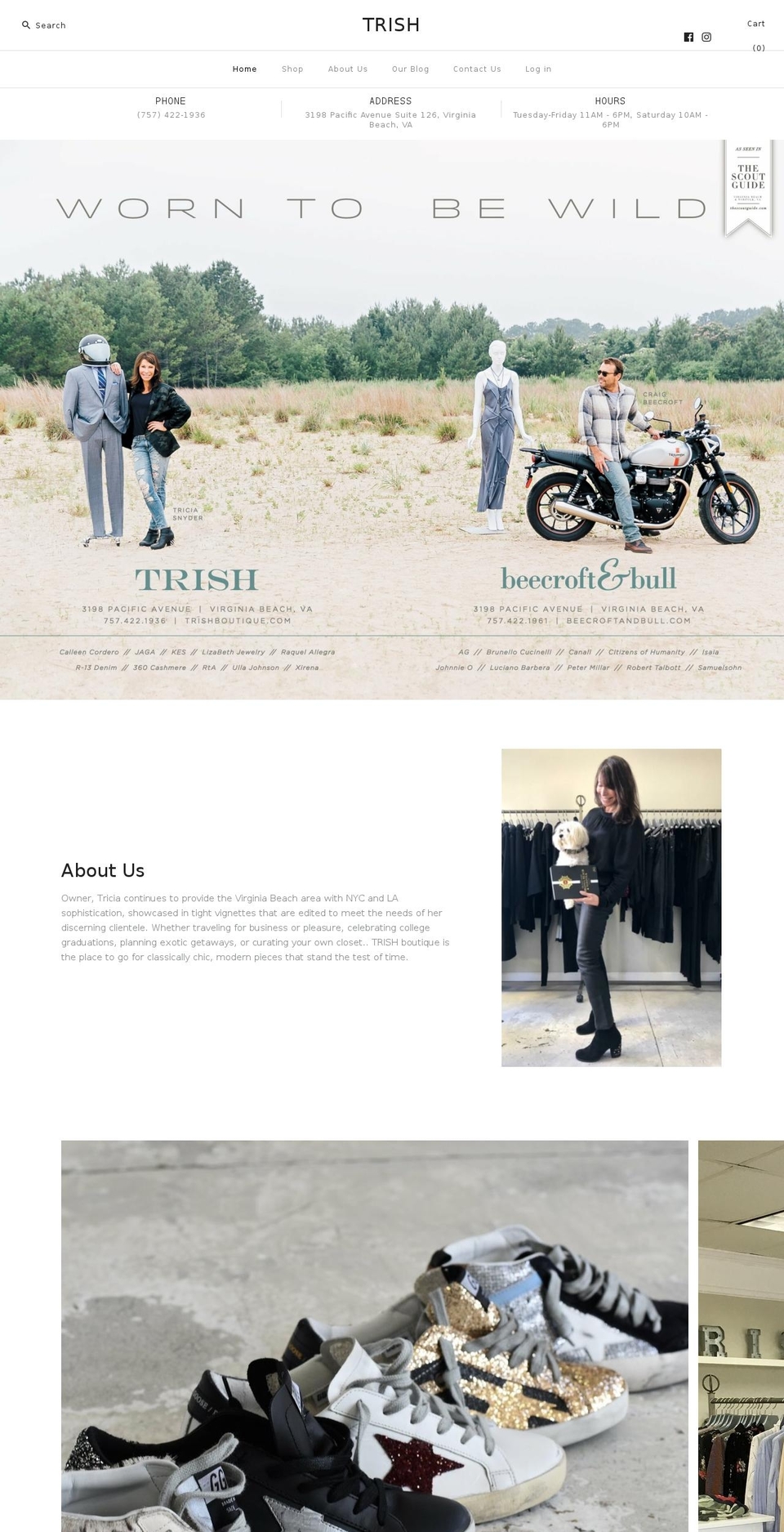 trishboutique.com — Shopify storefront screenshot
