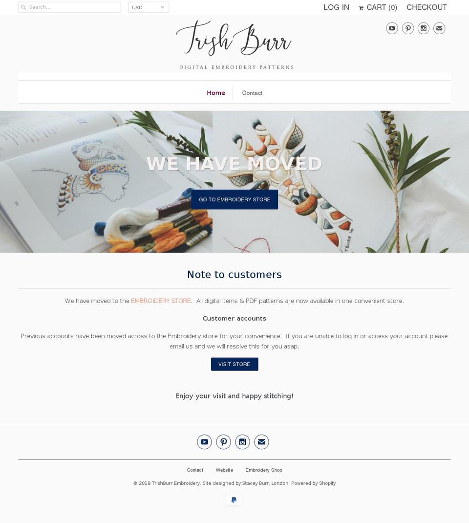 trishburrdigital.com shopify website screenshot