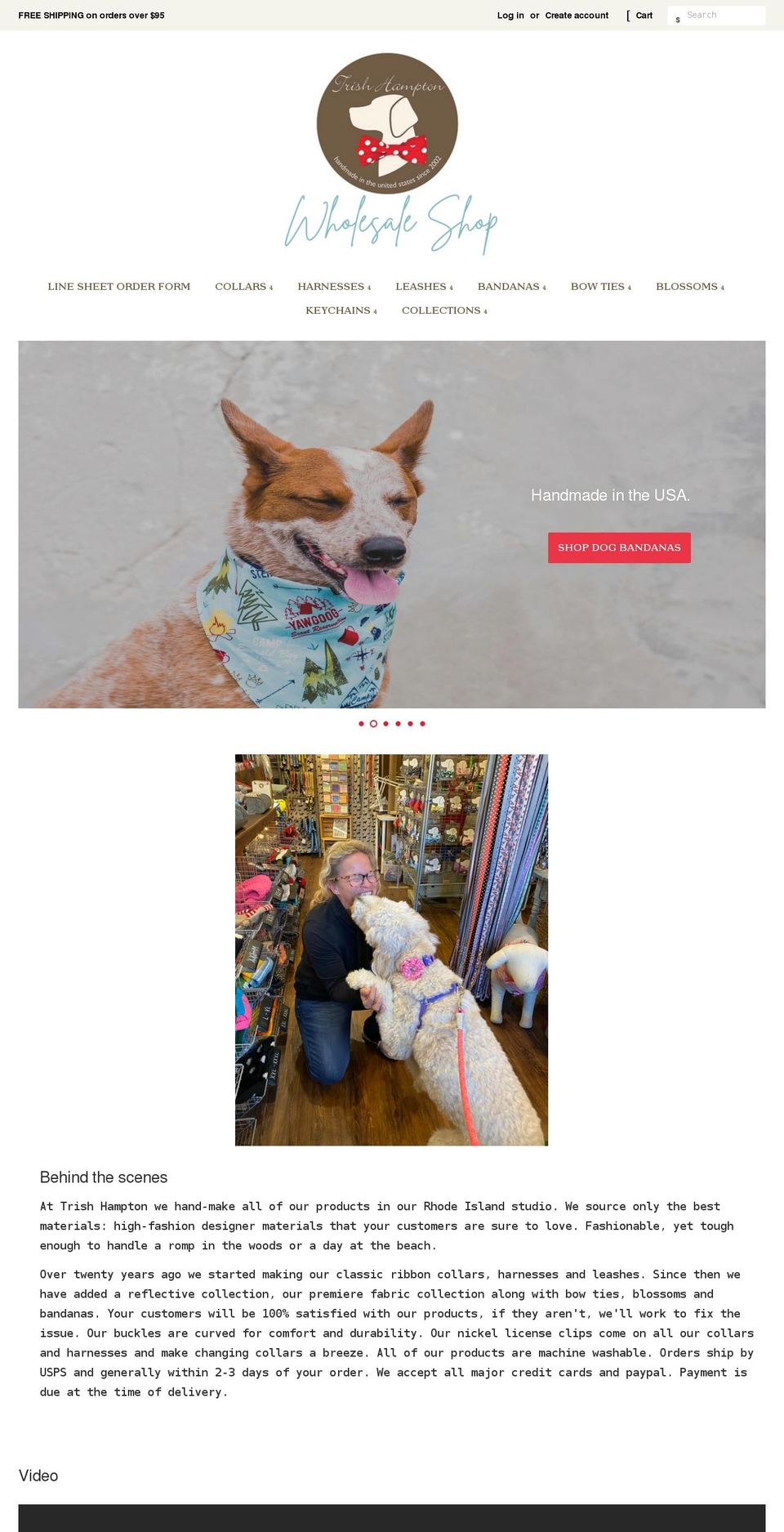 trishhamptonwholesale.com shopify website screenshot