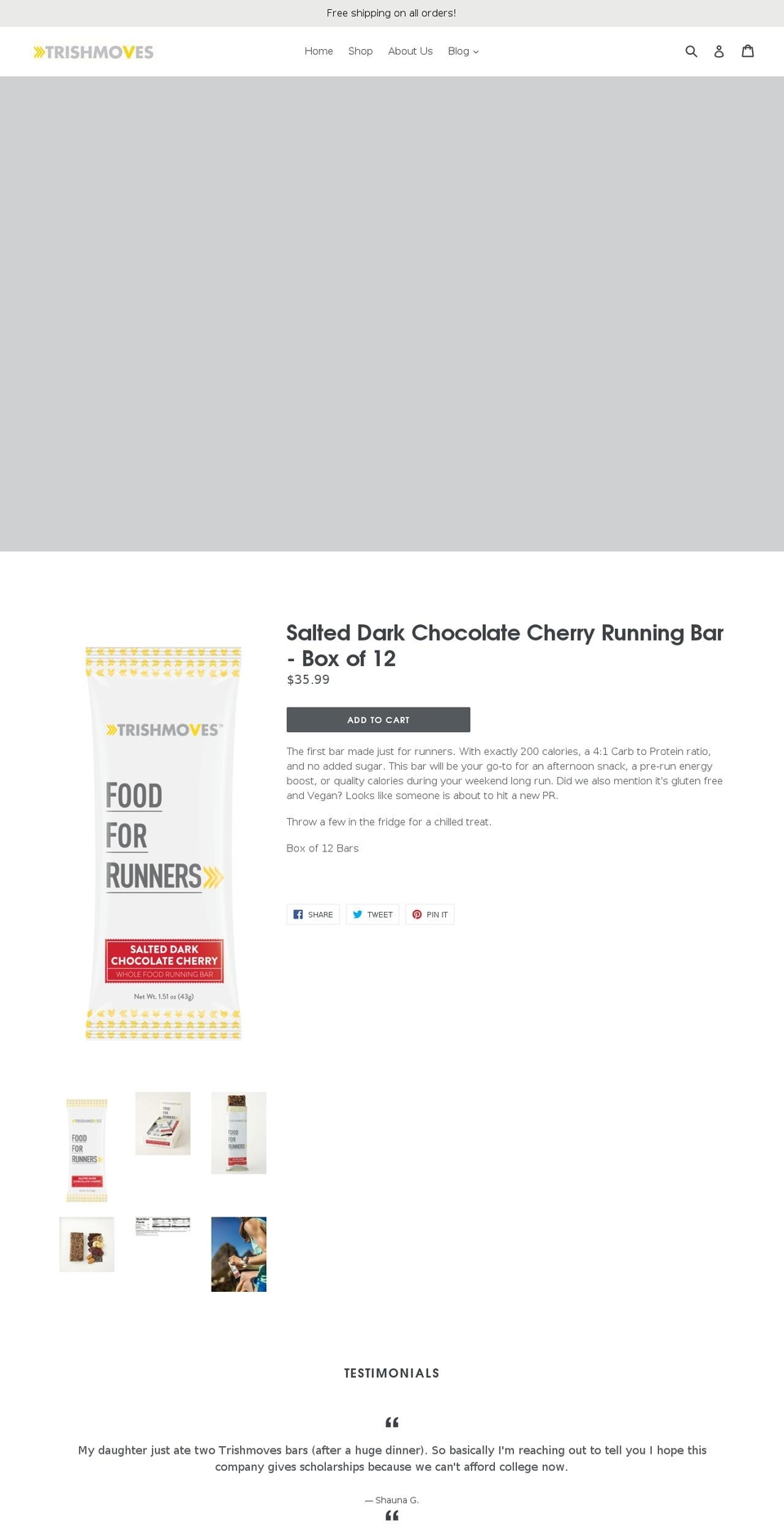trishmoves.com — Shopify storefront screenshot