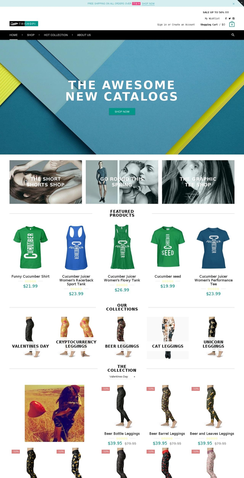 content Shopify theme site example trishopi.com