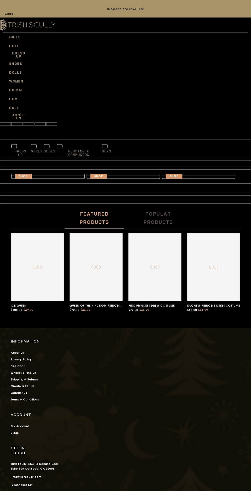 trishscully.com shopify website screenshot