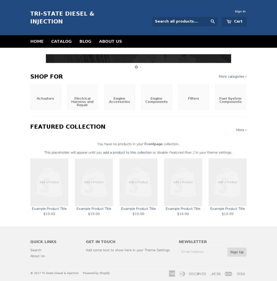 tristatediesel.com shopify website screenshot