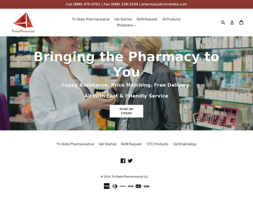 tristatepharmaceutical.com shopify website screenshot
