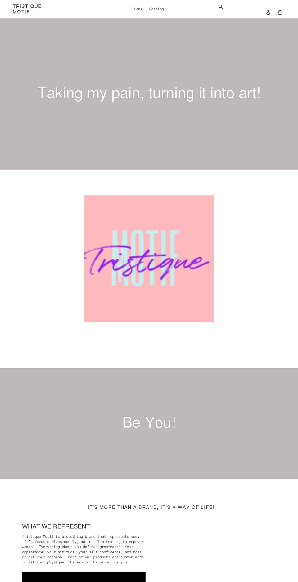 tristiquemotif.com shopify website screenshot