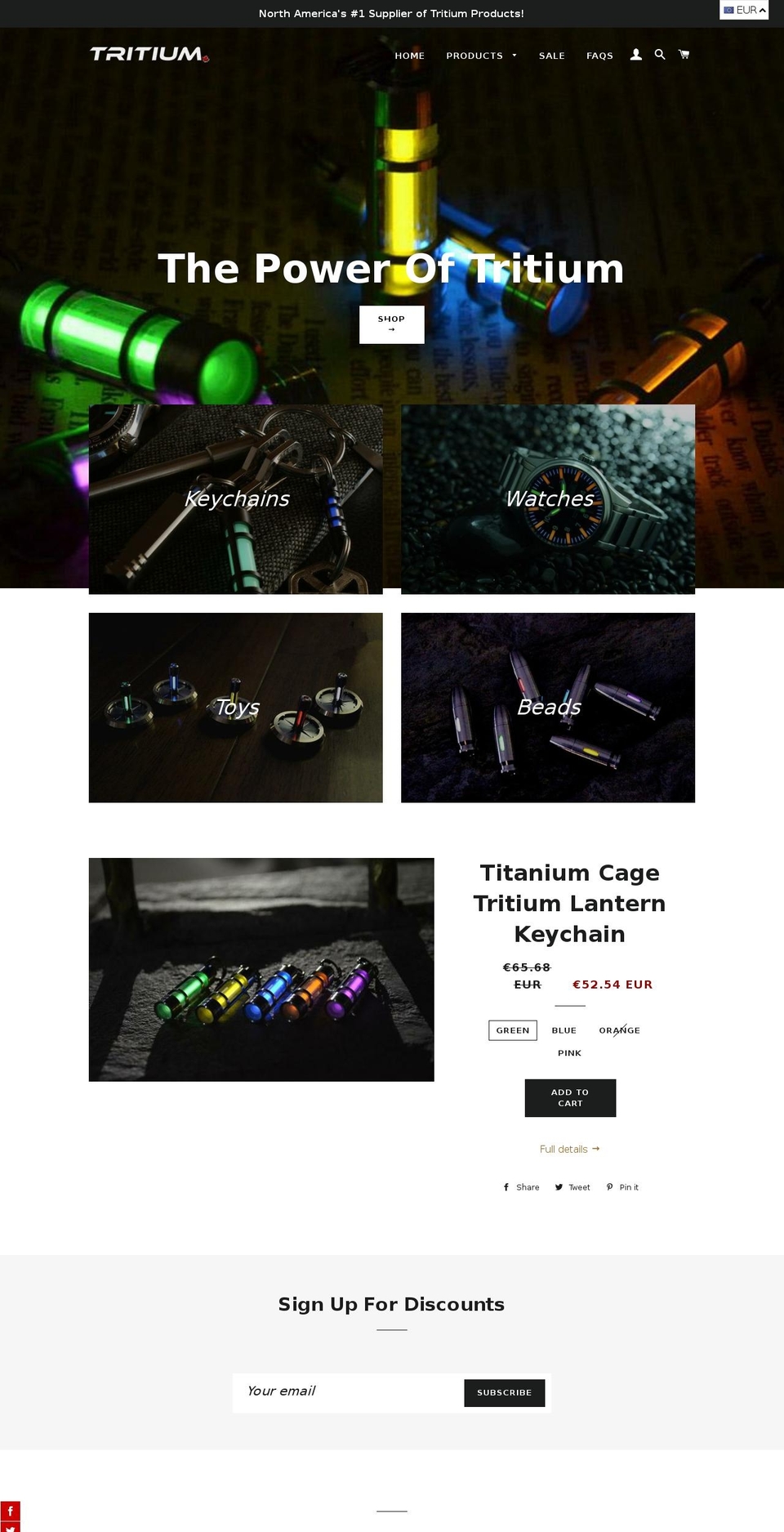 tritium.ca shopify website screenshot