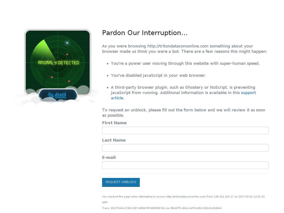 tritondatacomonline.com shopify website screenshot