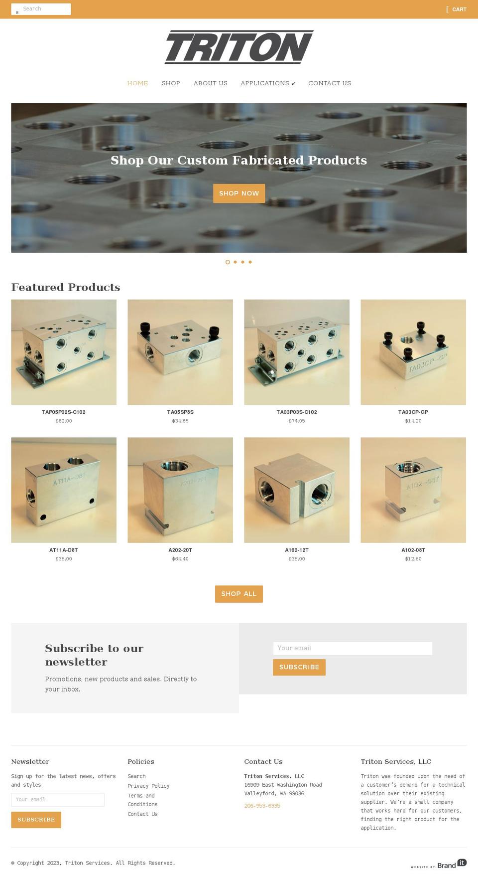 tritonservicesgroup.com shopify website screenshot